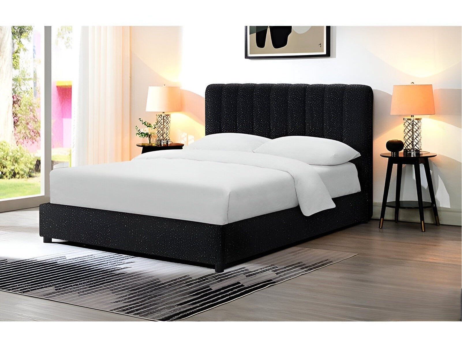 Traverso Black Queen Bed - Ornate Home