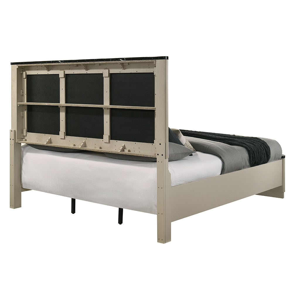 Travonte Gray/Beige Eastern King Bed - Ornate Home