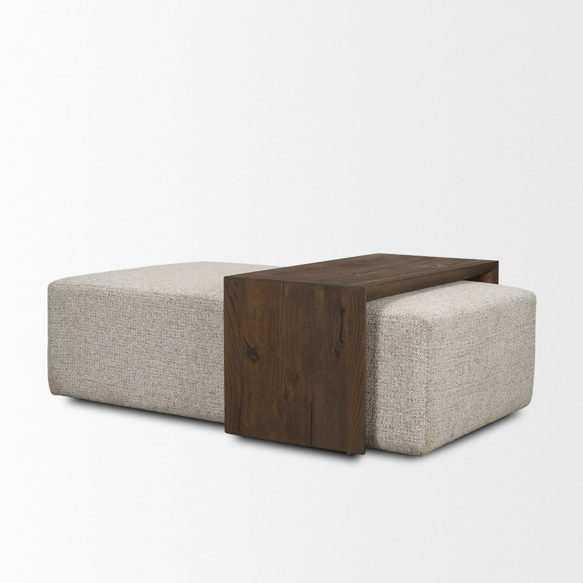 Trayden Gray/Brown Fabric Slider Top Coffee Table (cm)