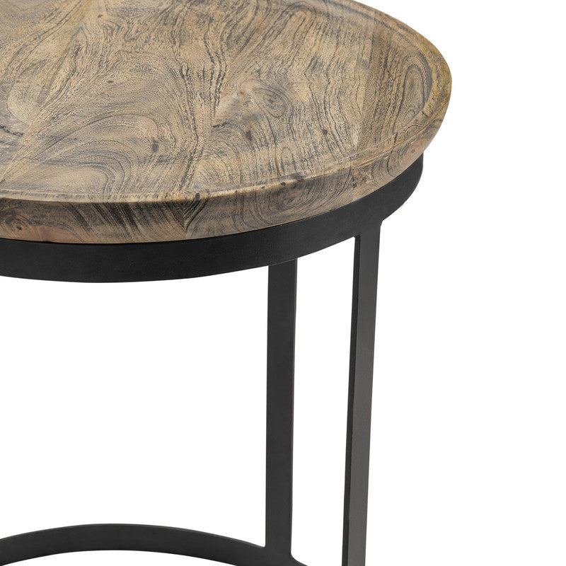 Traymore Black/Brown Side Table - Ornate Home