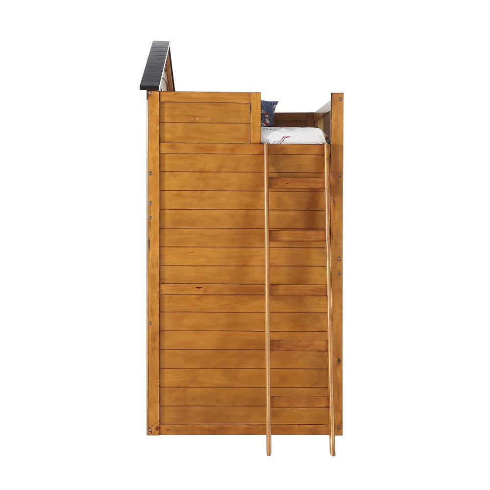 Tree House Rustic Oak Loft Bed (Twin Size) - Ornate Home