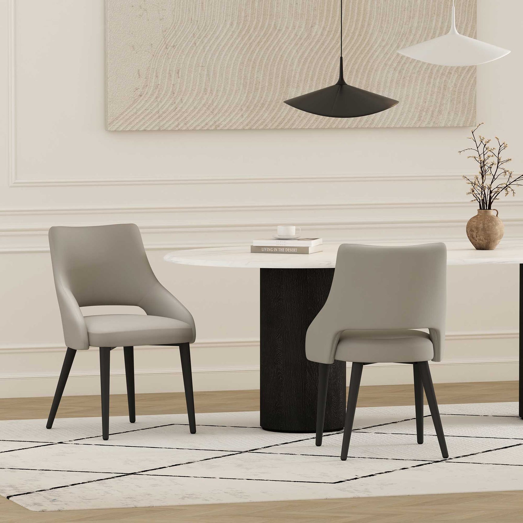 Tremont Dining Chair in Stone (set of 2) - Ornate Home