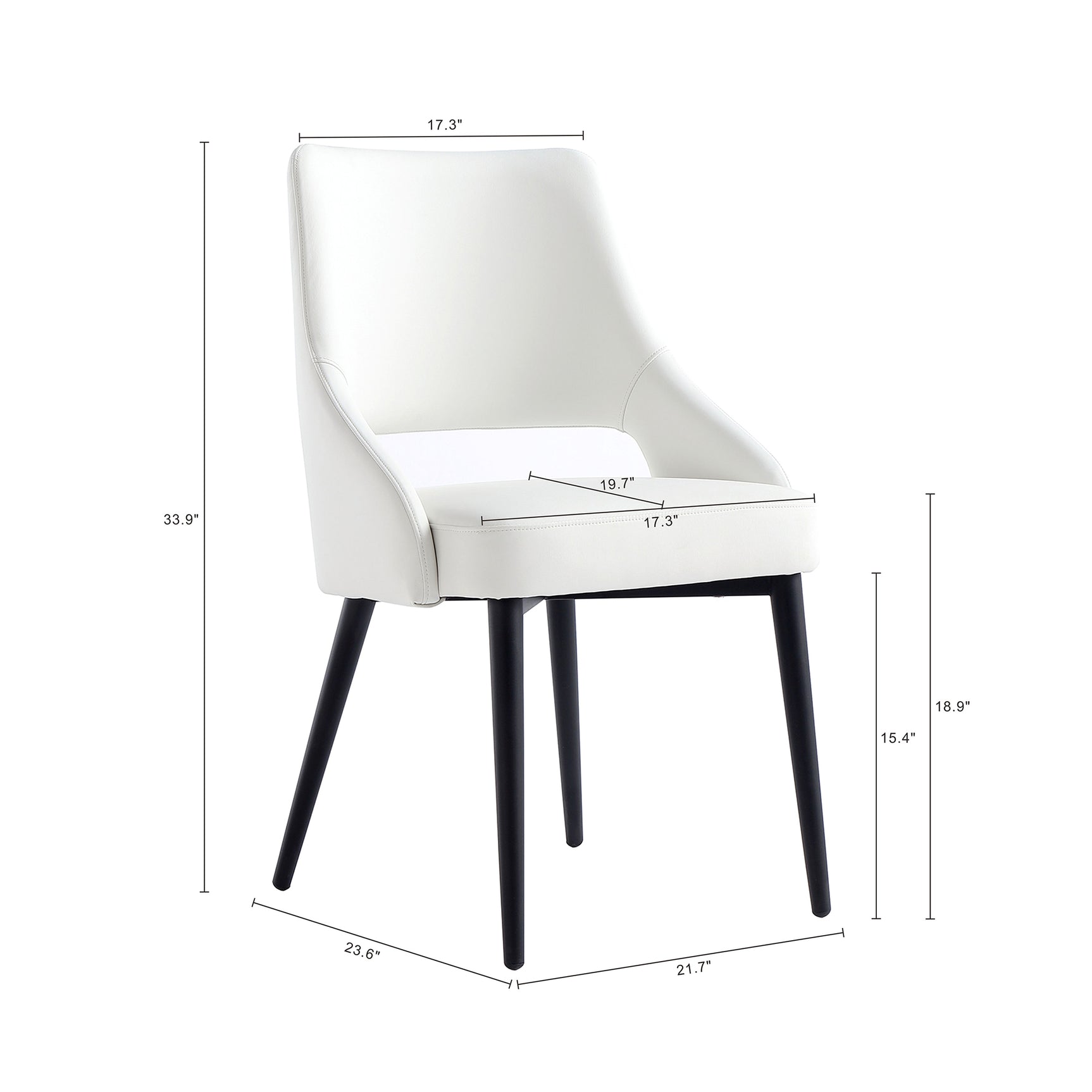 Tremont Dining Chair in White - Ornate Home