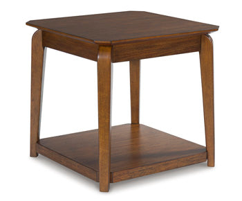 Trenmour Medium Brown Square End Table - Ornate Home