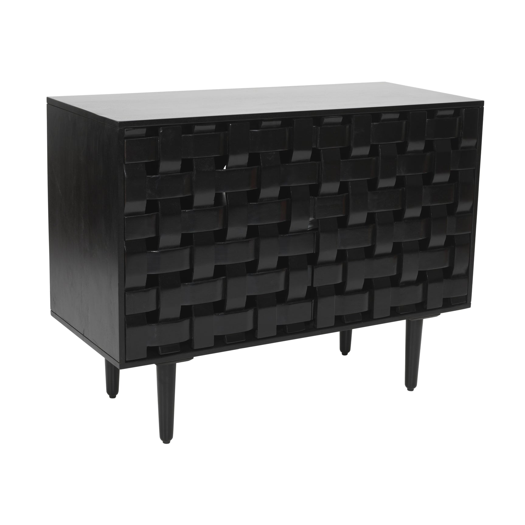 Trent Black 2 Door Accent Cabinet - Ornate Home