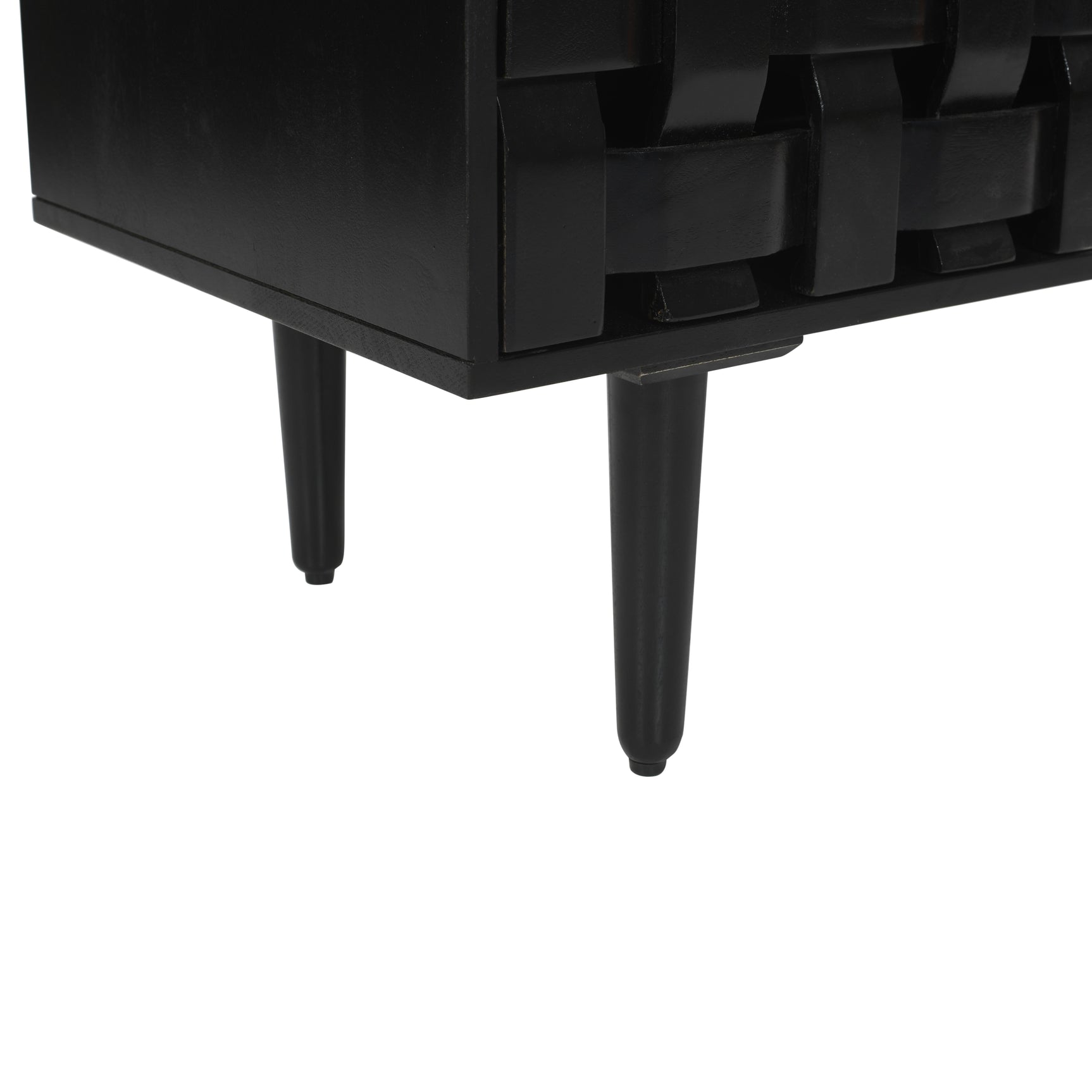 Trent Black 3 Door Accent Cabinet - Ornate Home