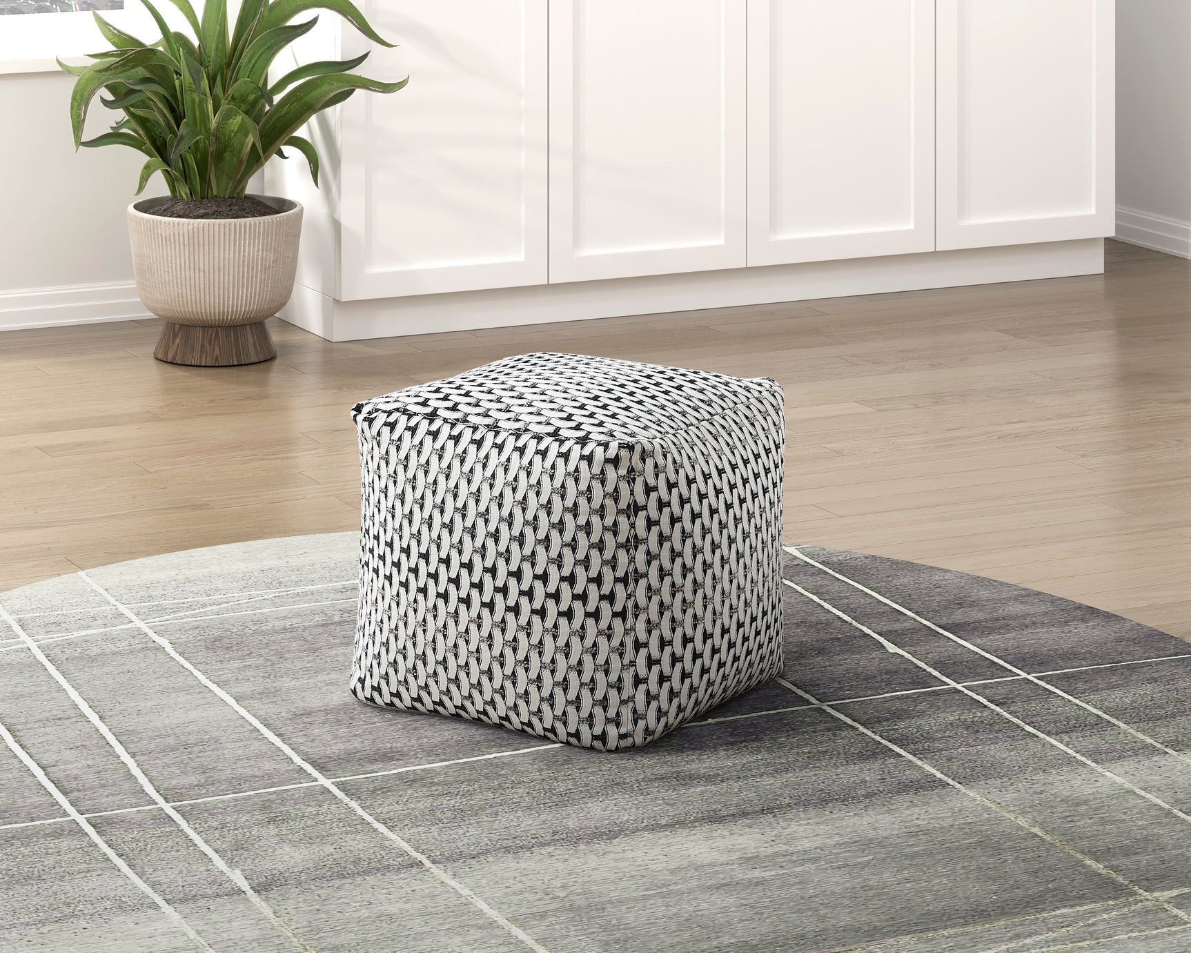 Trent Multi-color Pouf - Ornate Home