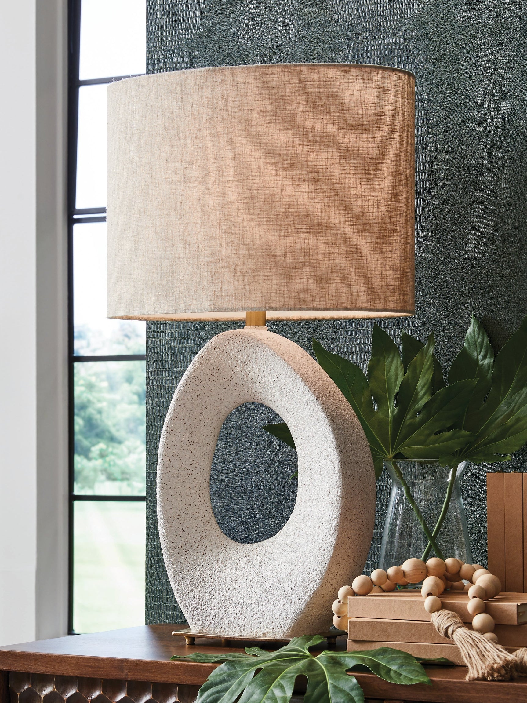 Trentlen Cream/Gold Paper Table Lamp (1/CN) (Online Special Price) - Ornate Home