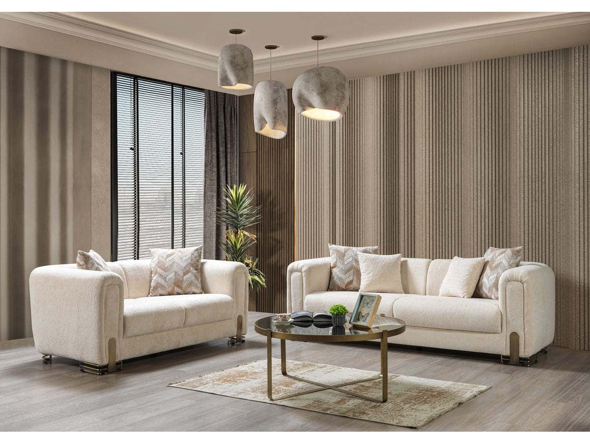 Trento Ivory Living Room Set - Ornate Home