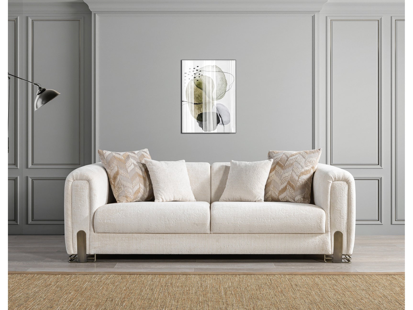 Trento Ivory Sofa - Ornate Home
