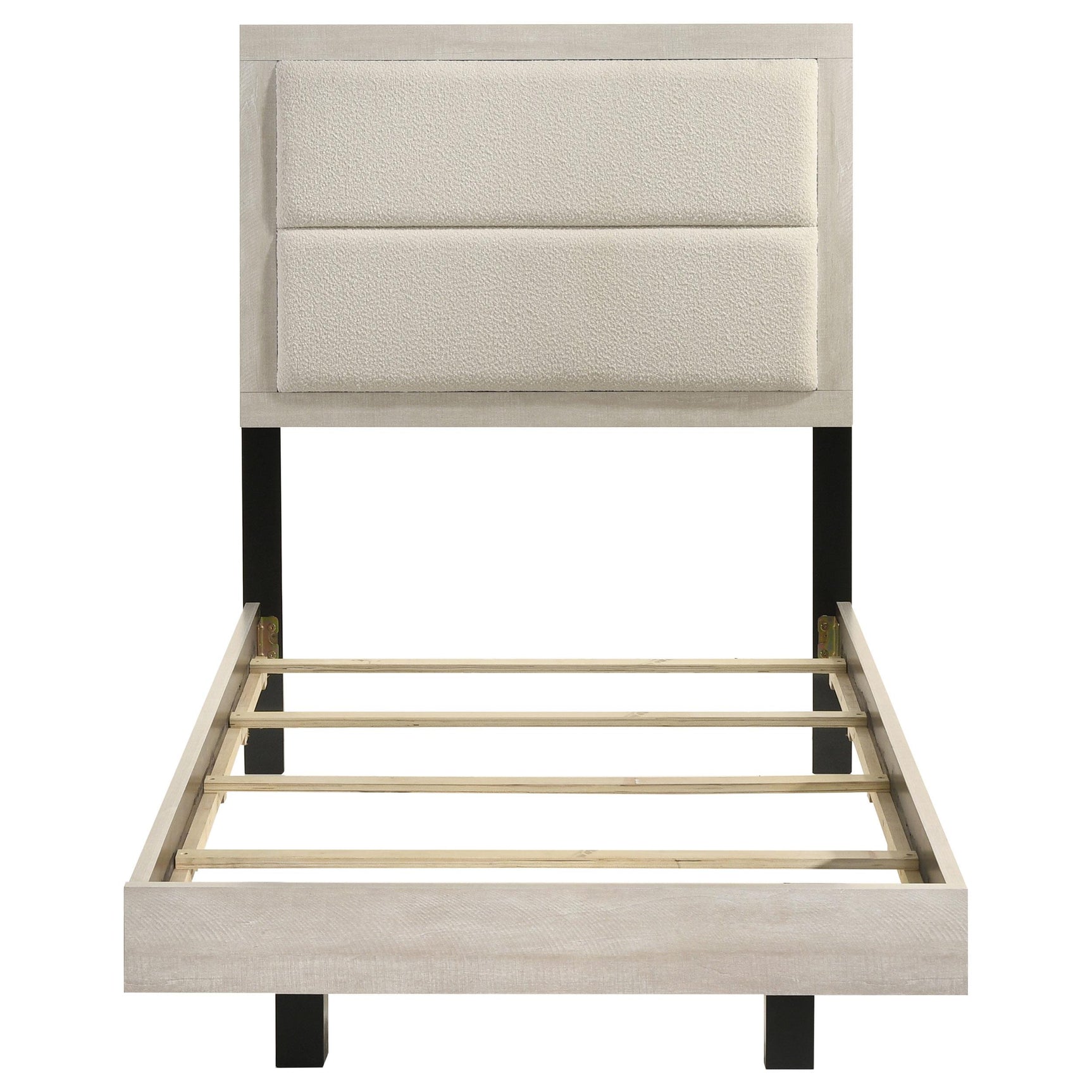 Trenton Rustic Cream 54-inch Wood Twin Panel Bed - Ornate Home