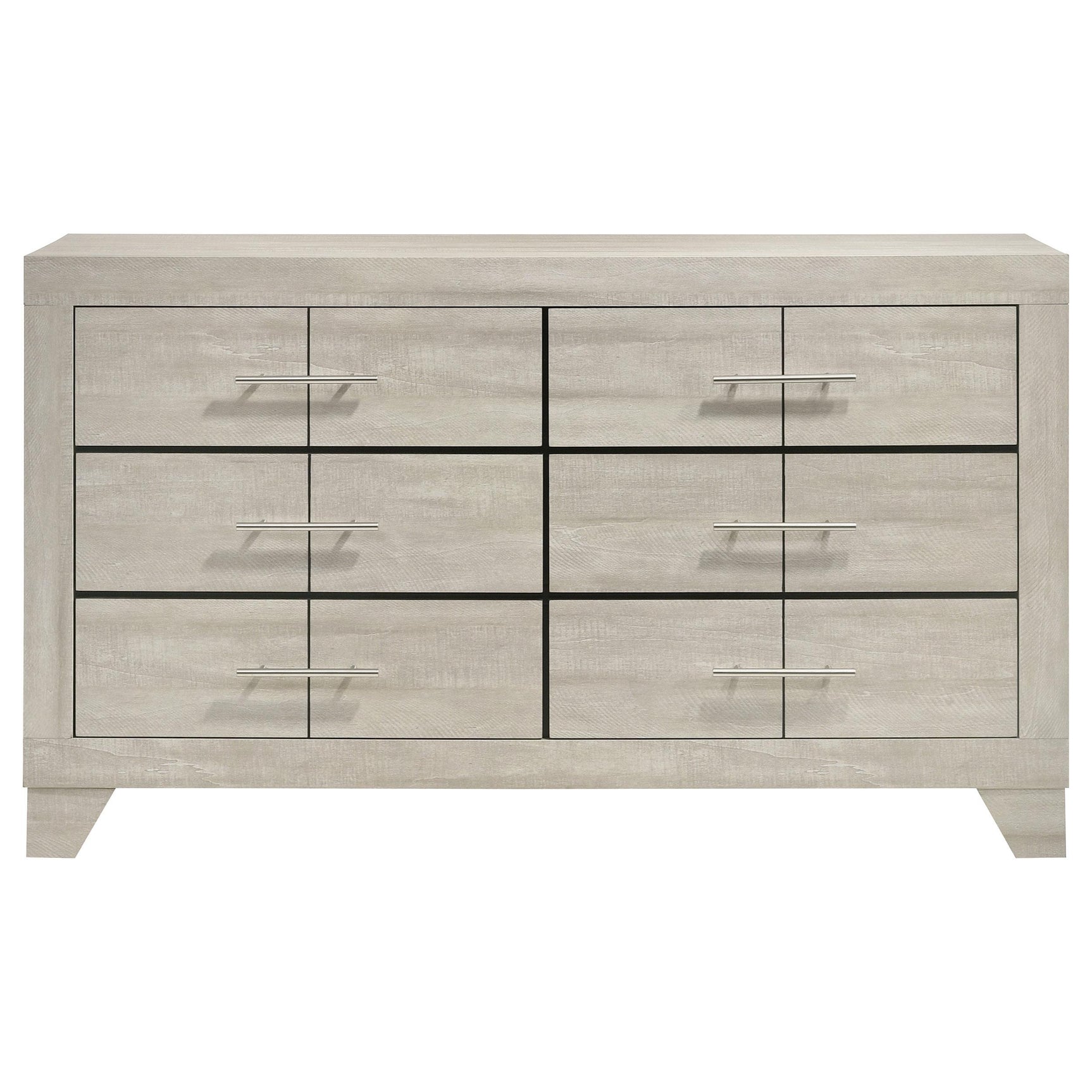 Trenton Rustic Cream 6-drawer Bedroom Dresser - Ornate Home
