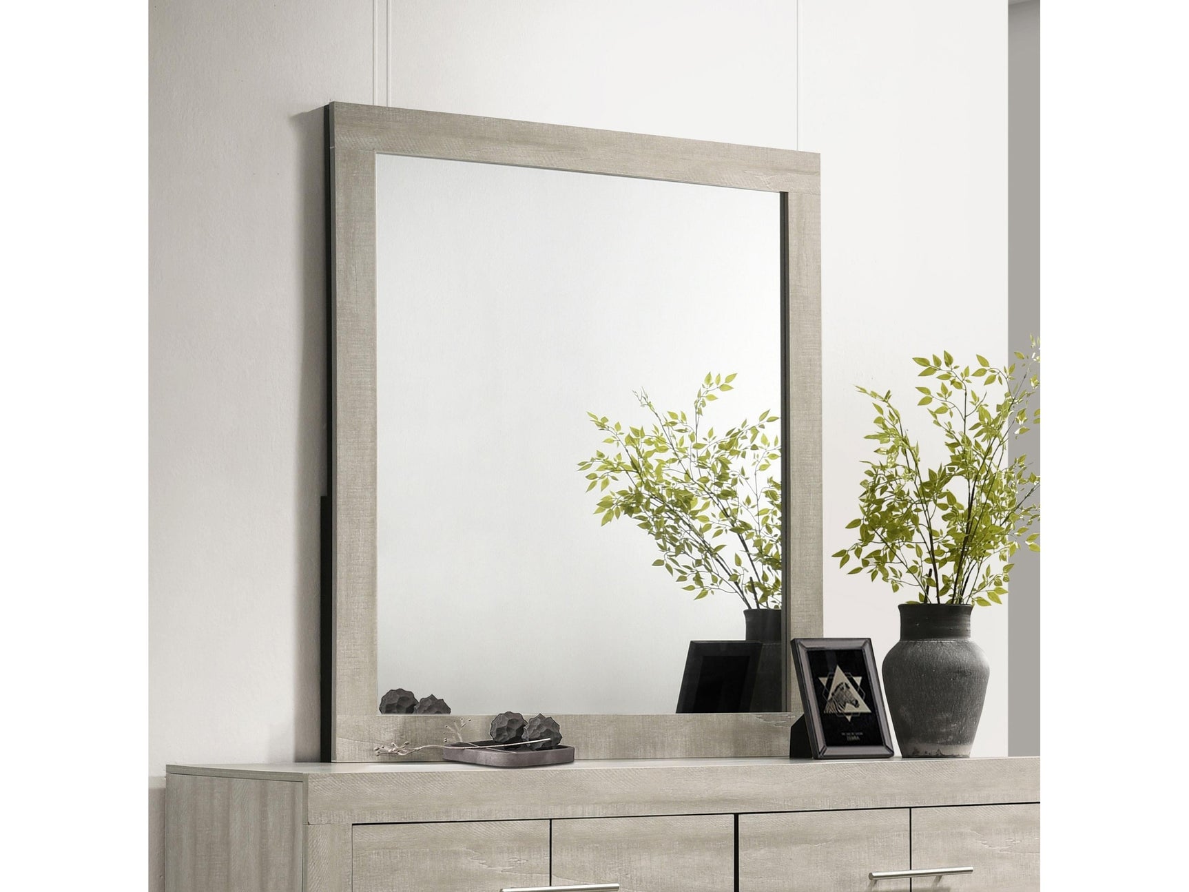 Trenton Rustic Cream Dresser Mirror - Ornate Home