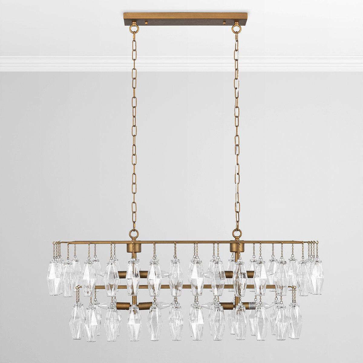 Tressia Brass Chandelier - Ornate Home