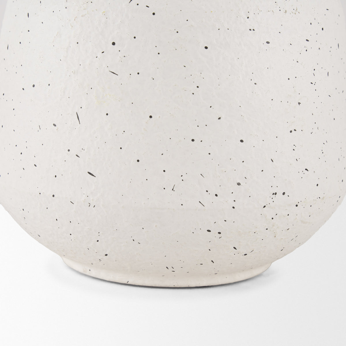 Treva White/Black Small Metal Vase - Ornate Home