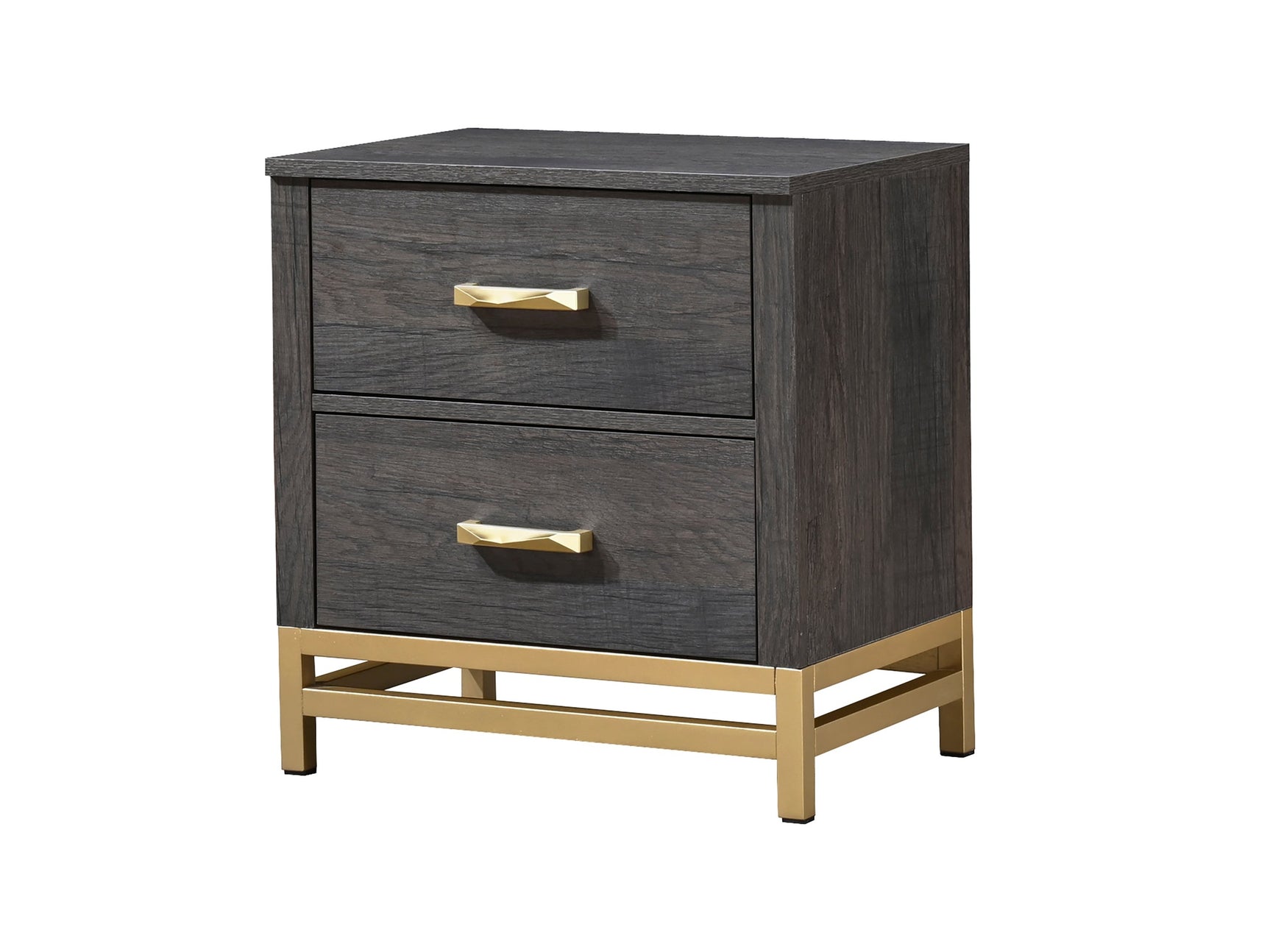 Trevor Brown/Gold Nightstand - Ornate Home
