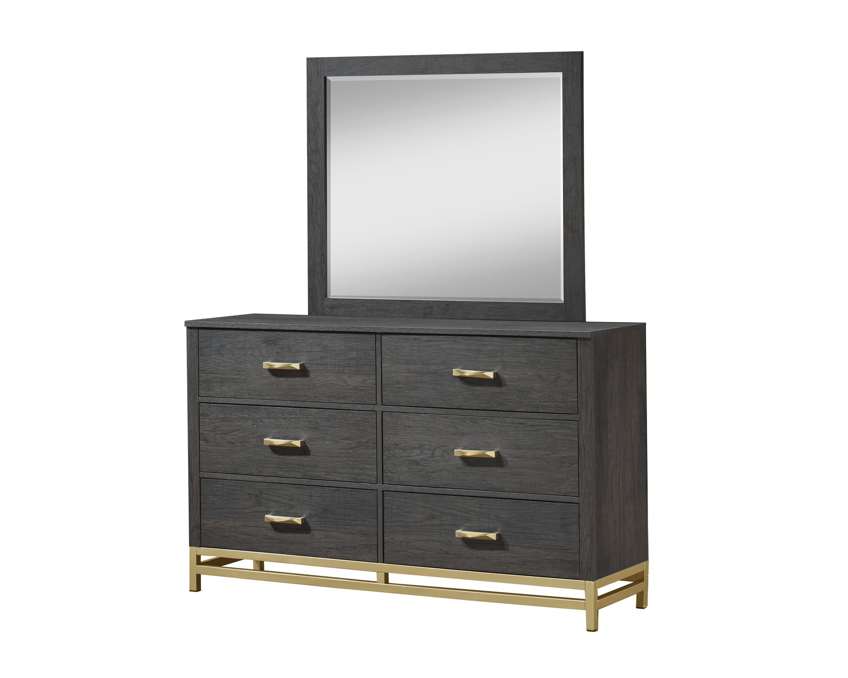 Trevor Brown/Gold Panel Bedroom Set - Ornate Home