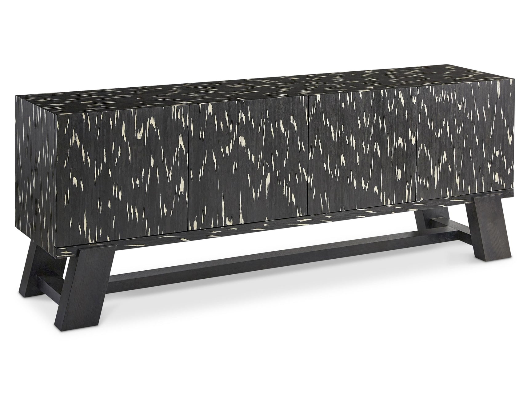 Trianon Engineered Contrast Ebony Entertainment Credenza - Ornate Home