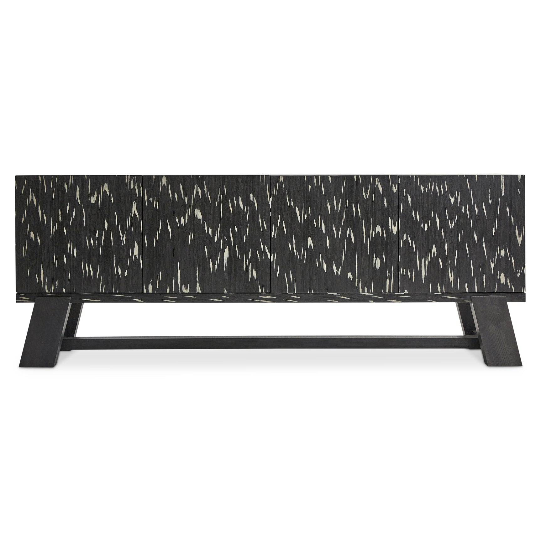 Trianon Engineered Contrast Ebony Entertainment Credenza - Ornate Home