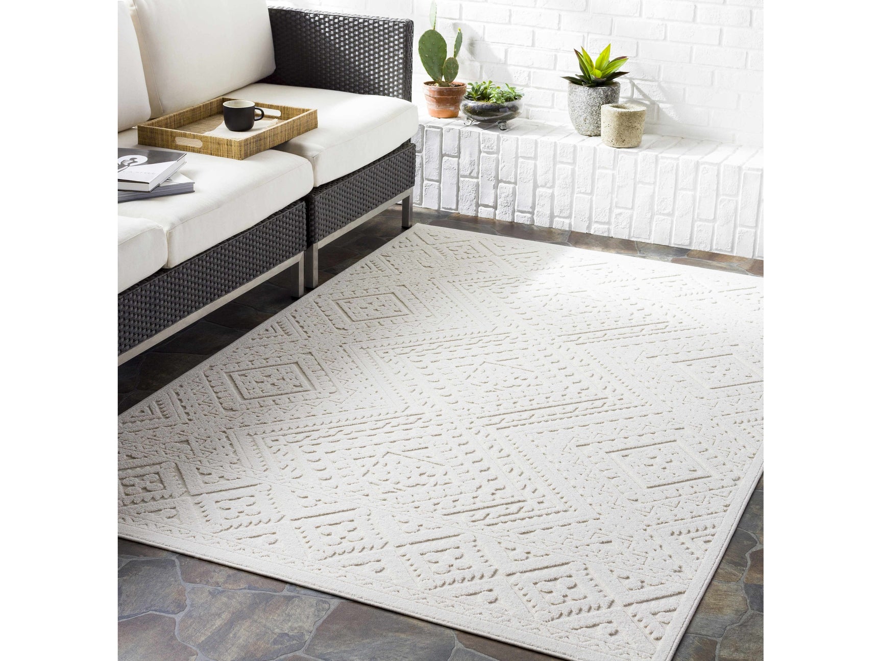 Trigg 3D Outdoor Area Rug - Ornate Home