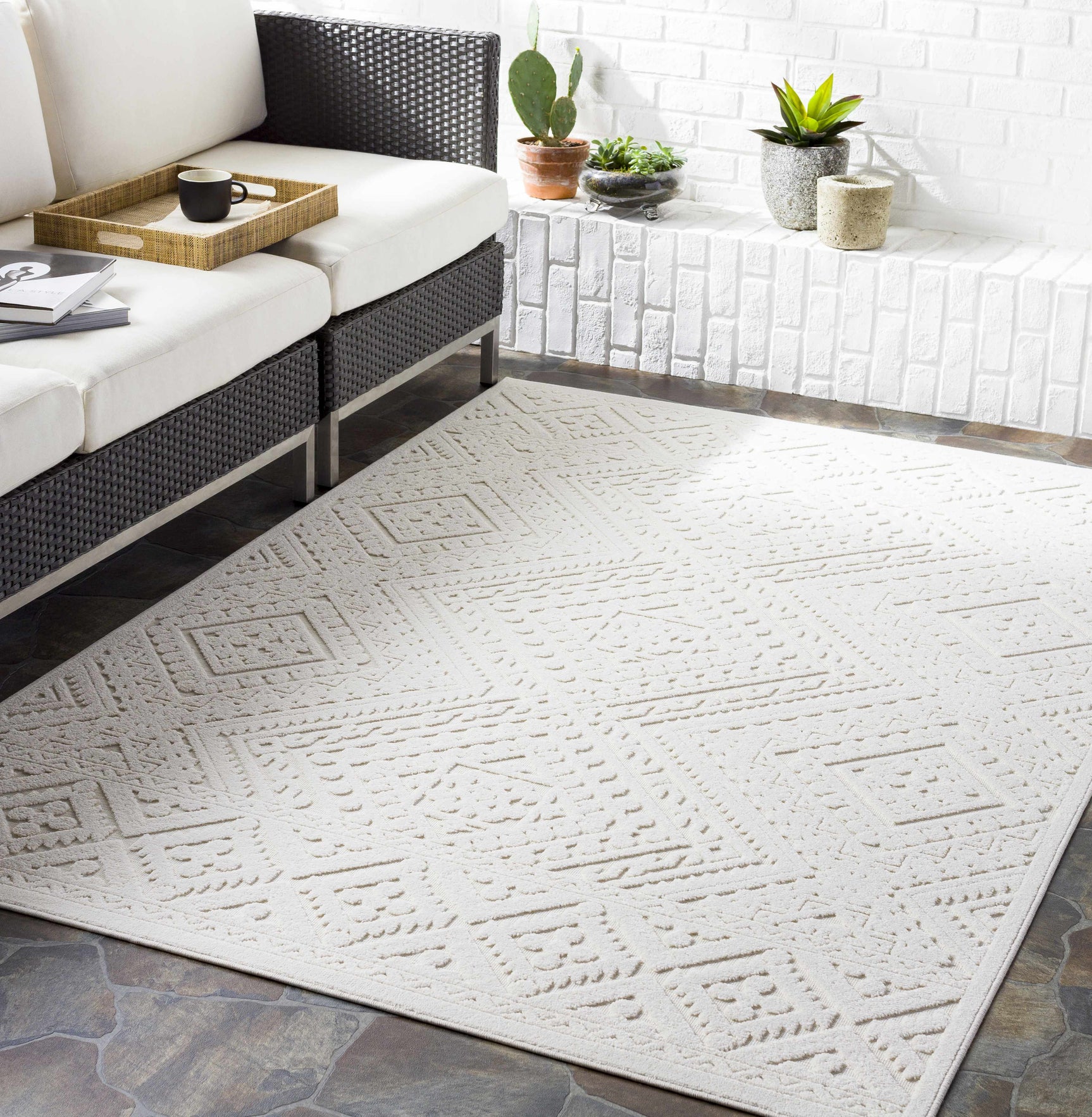 Trigg 3D Outdoor Area Rug - Ornate Home