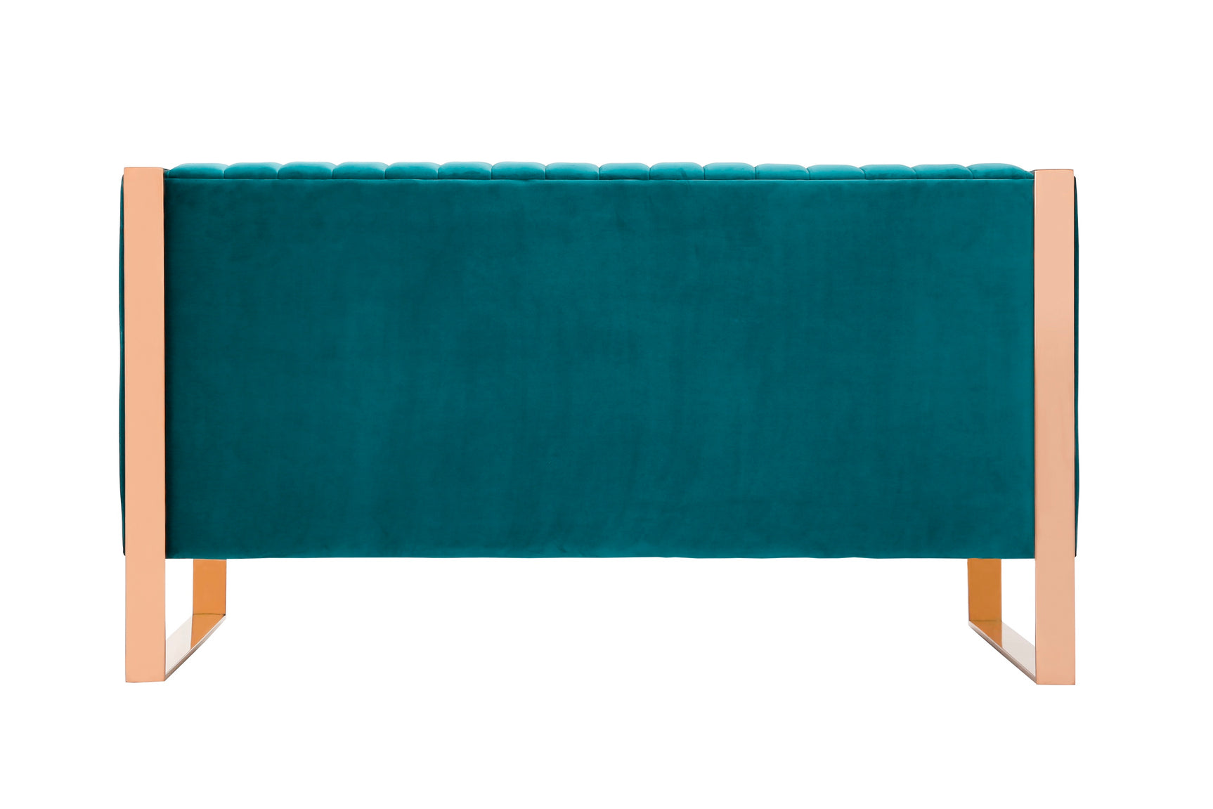 Trillium Loveseat in Aqua Blue and Gold - Ornate Home