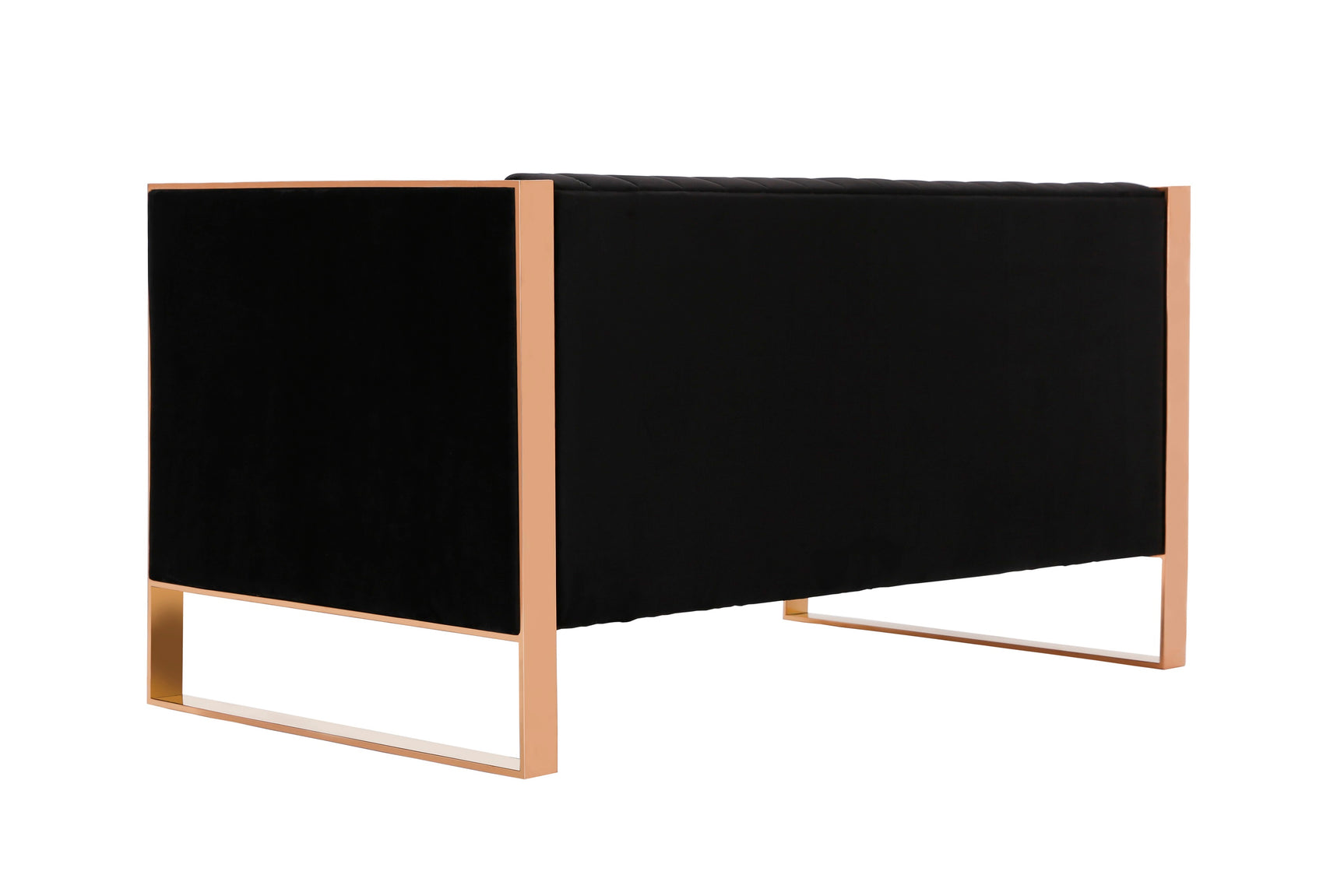 Trillium Loveseat in Black and Gold - Ornate Home