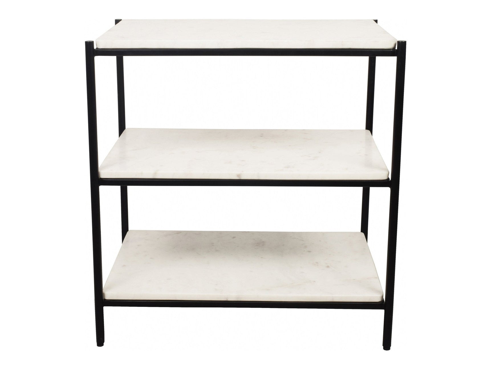 Trine White Marble Nightstand - Ornate Home