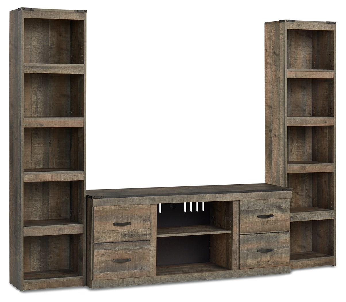 Trinell Brown 3-Piece Entertainment Center - Ornate Home