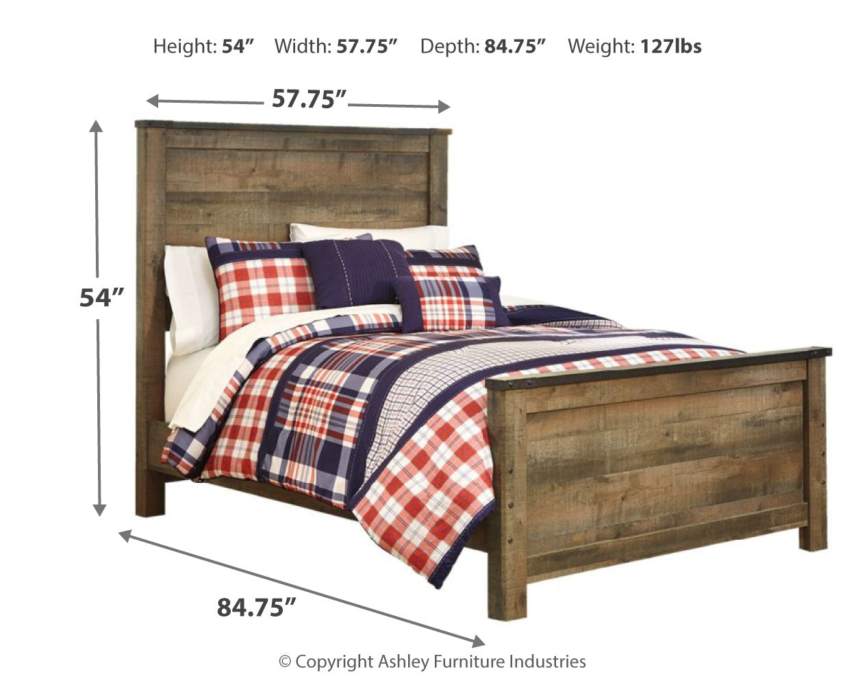 Trinell Brown Full Panel Bedroom Set with Dresser, Mirror and Nightstand (Online Special Price) - Ornate Home