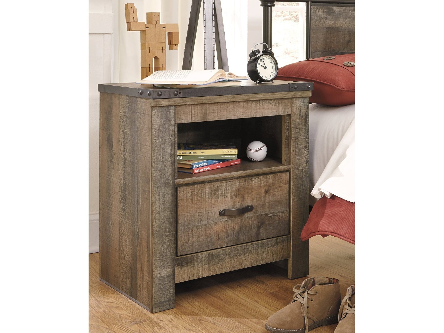 Trinell Brown Nightstand (Online Special Price) - Ornate Home