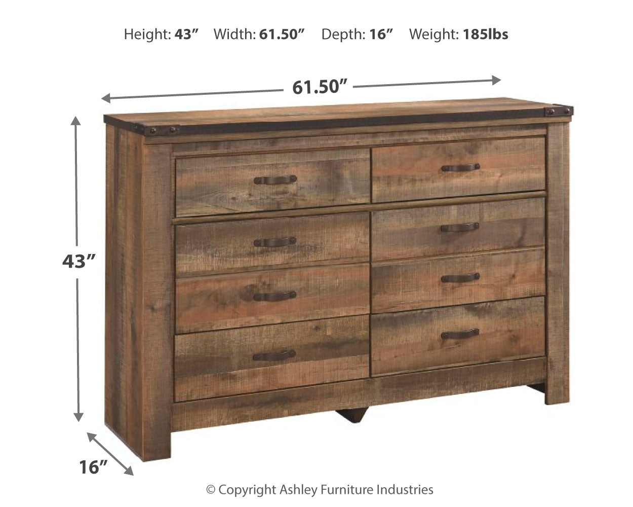 Trinell Brown Twin Bookcase Storage Bed, Dresser and Nightstand (Online Special Price) - Ornate Home