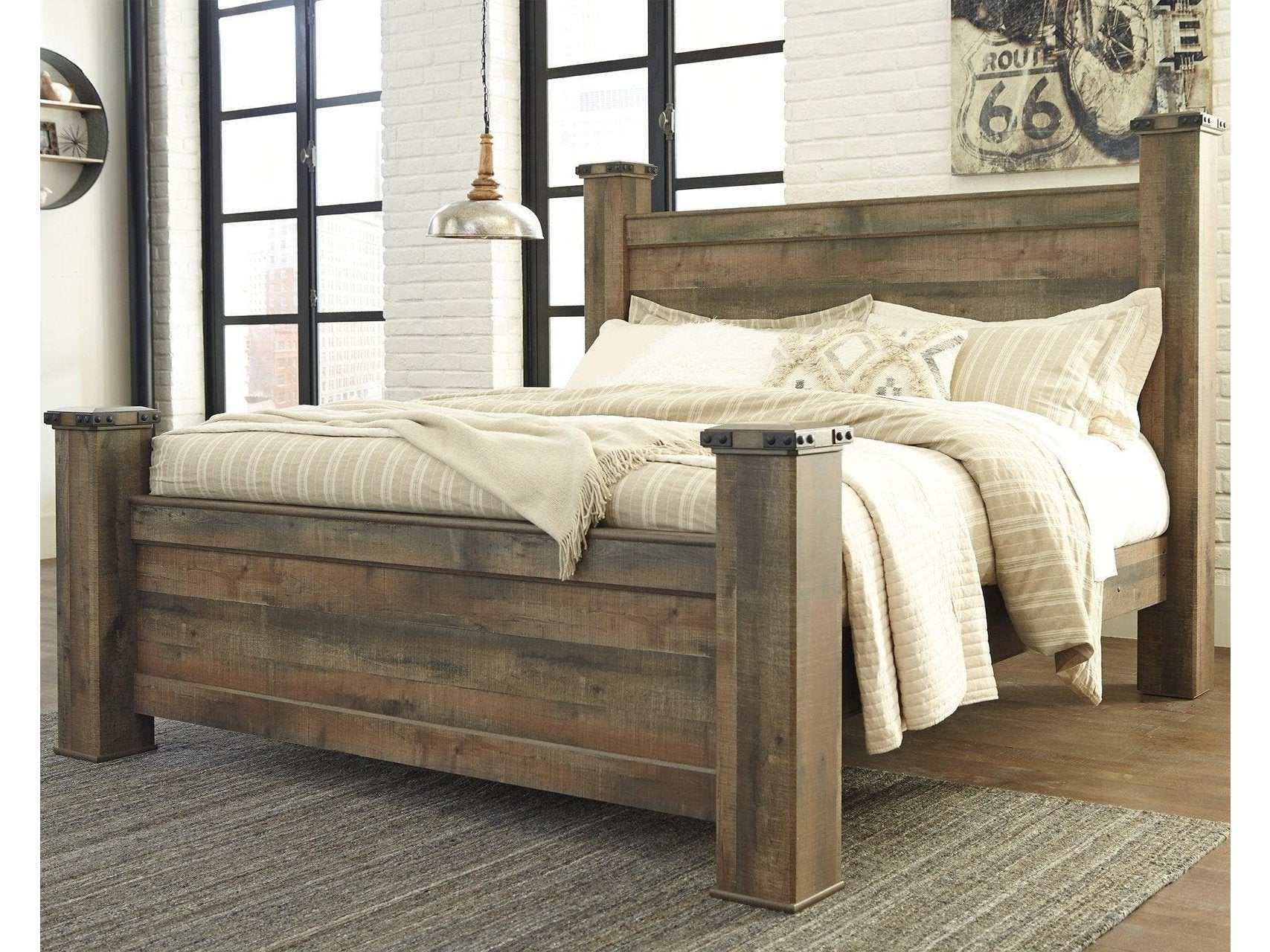Trinell King Poster Bed (Online Special Price) - Ornate Home