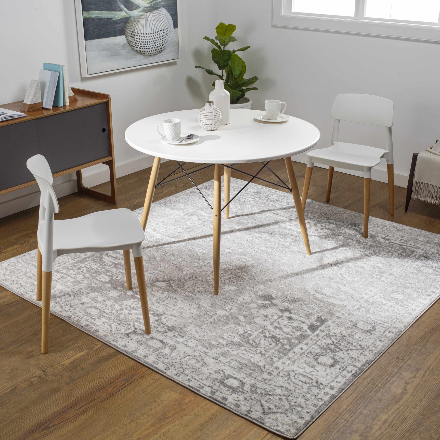 Tripp Distressed Gray Rug - Ornate Home