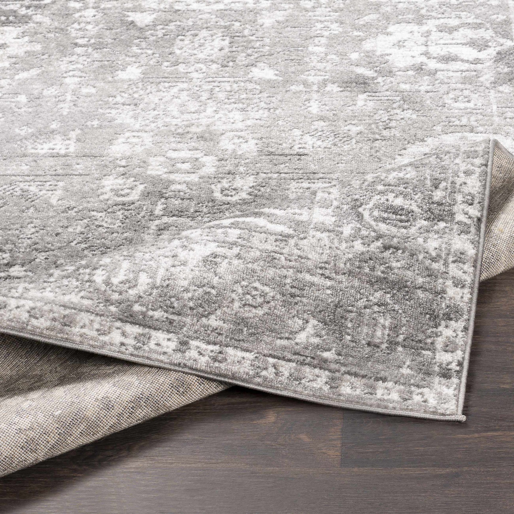 Tripp Distressed Gray Rug - Ornate Home