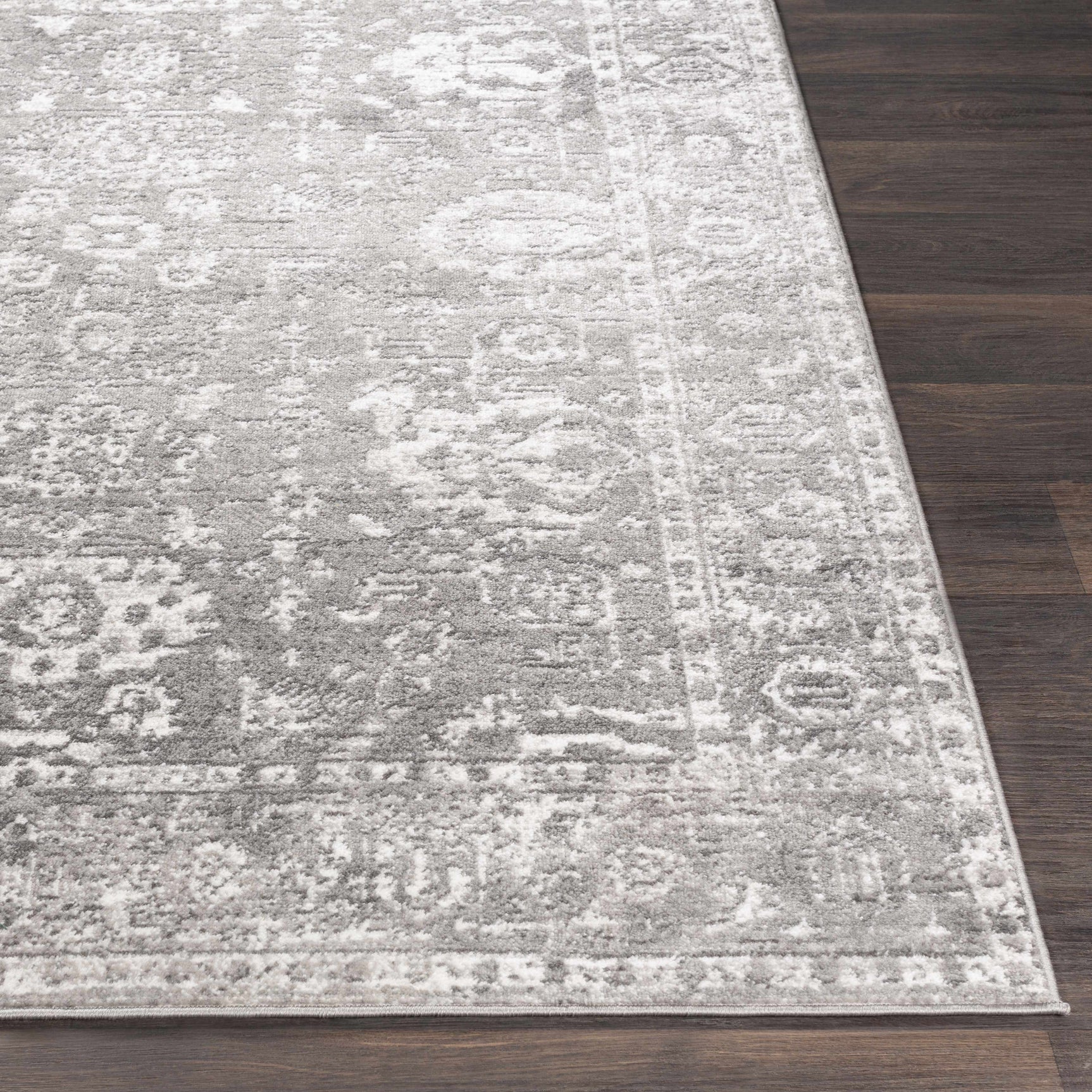 Tripp Distressed Gray Rug - Ornate Home