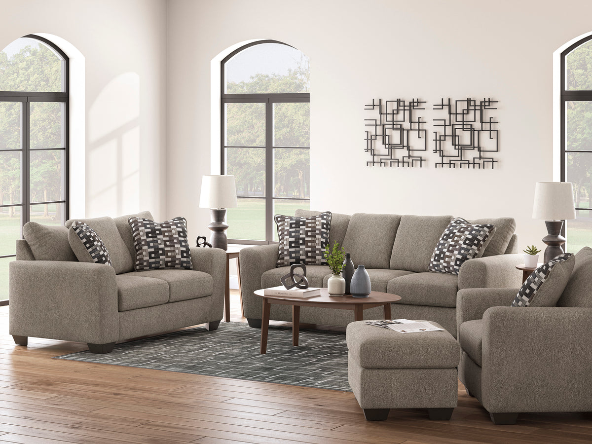 Triston-Peaks Suede Chair and a Half - Ornate Home
