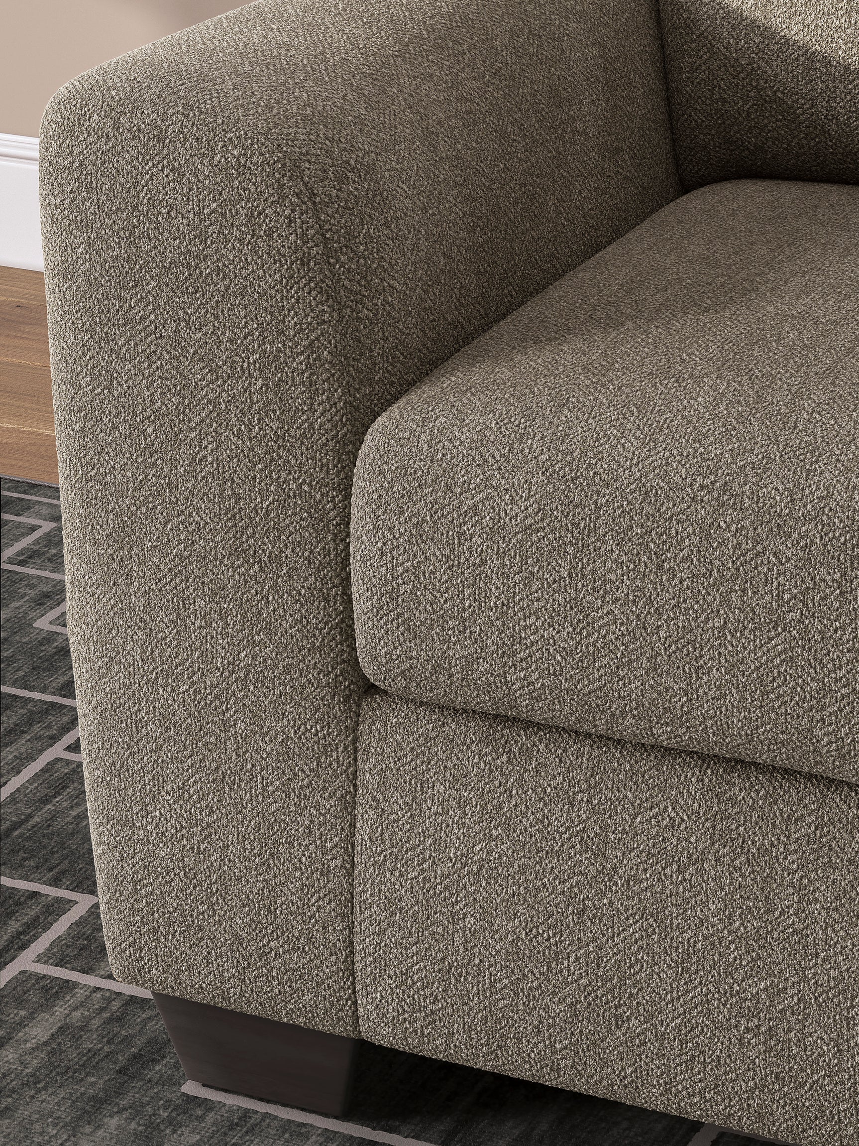 Triston-Peaks Suede Chair and a Half - Ornate Home