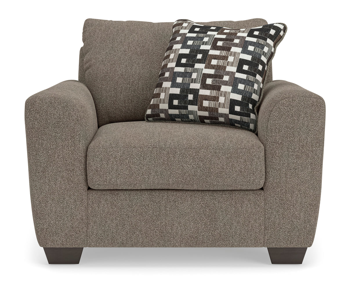 Triston-Peaks Suede Chair and a Half - Ornate Home