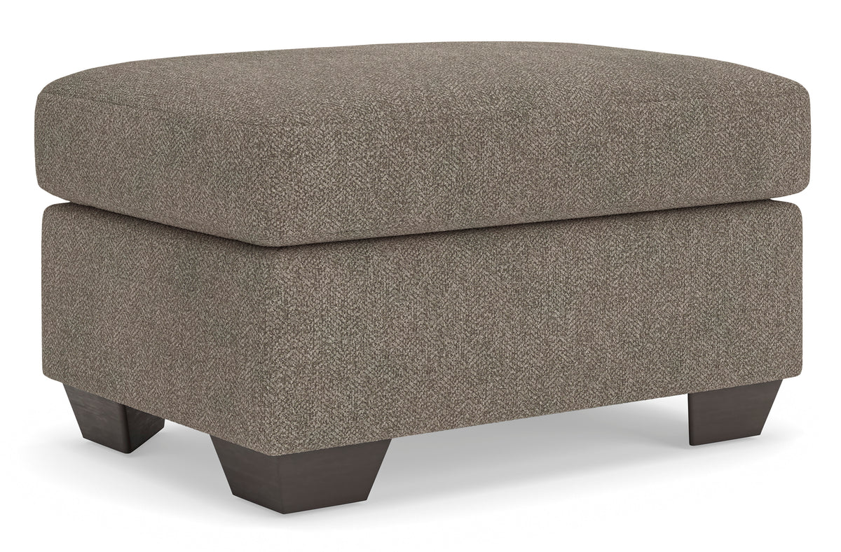 Triston-Peaks Suede Ottoman - Ornate Home