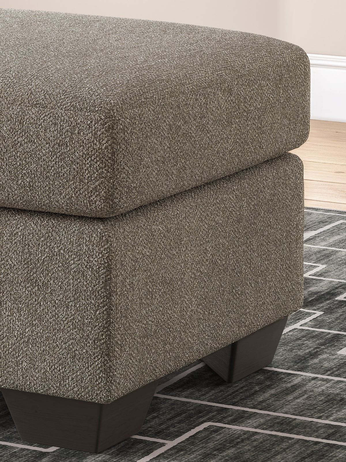 Triston-Peaks Suede Ottoman - Ornate Home