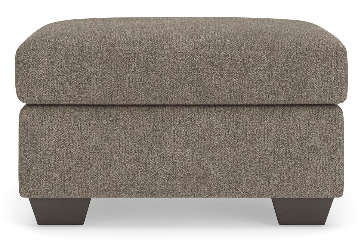 Triston-Peaks Suede Ottoman - Ornate Home