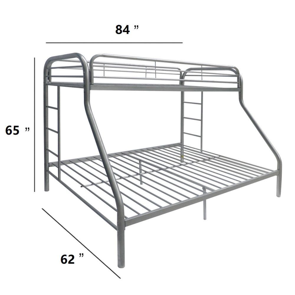 Tritan Silver Bunk Bed (Twin XL/Queen) - Ornate Home