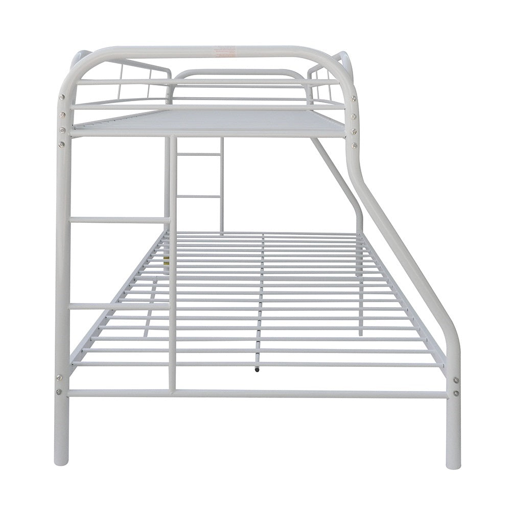Tritan White Bunk Bed (Twin/Full) - Ornate Home