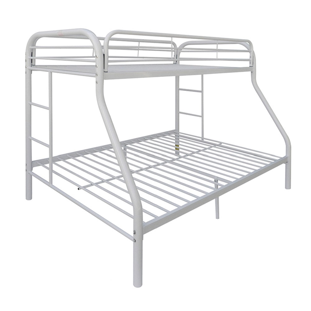 Tritan White Bunk Bed (Twin/Full) - Ornate Home