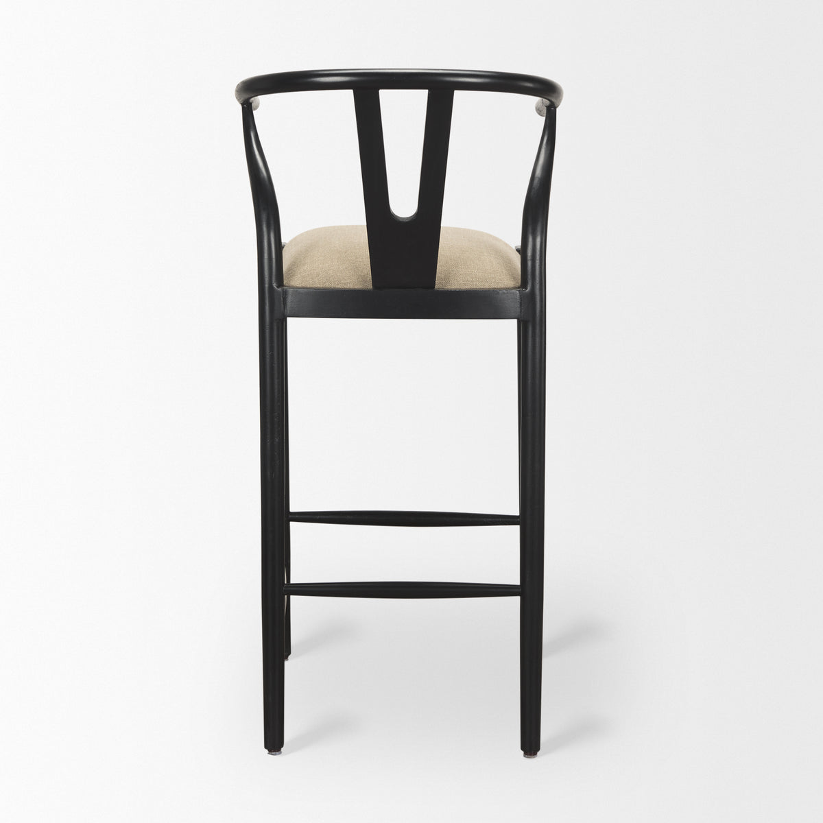 Trixie Black/Dark Taupe Wood Frame Bar Stool - Ornate Home