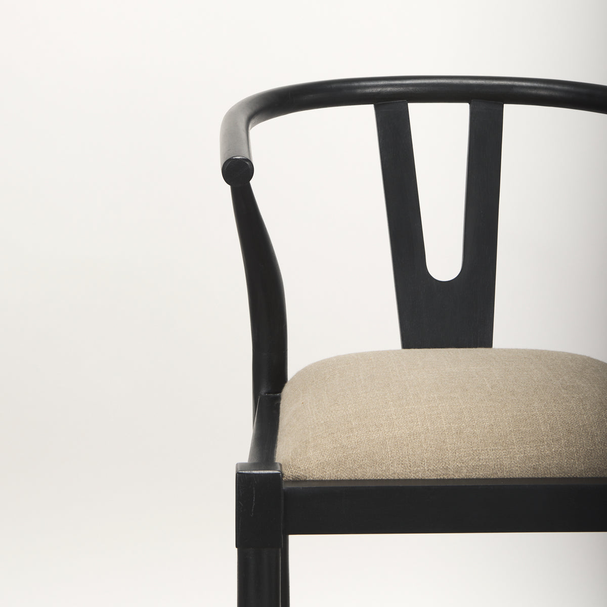 Trixie Black/Dark Taupe Wood Frame Bar Stool - Ornate Home