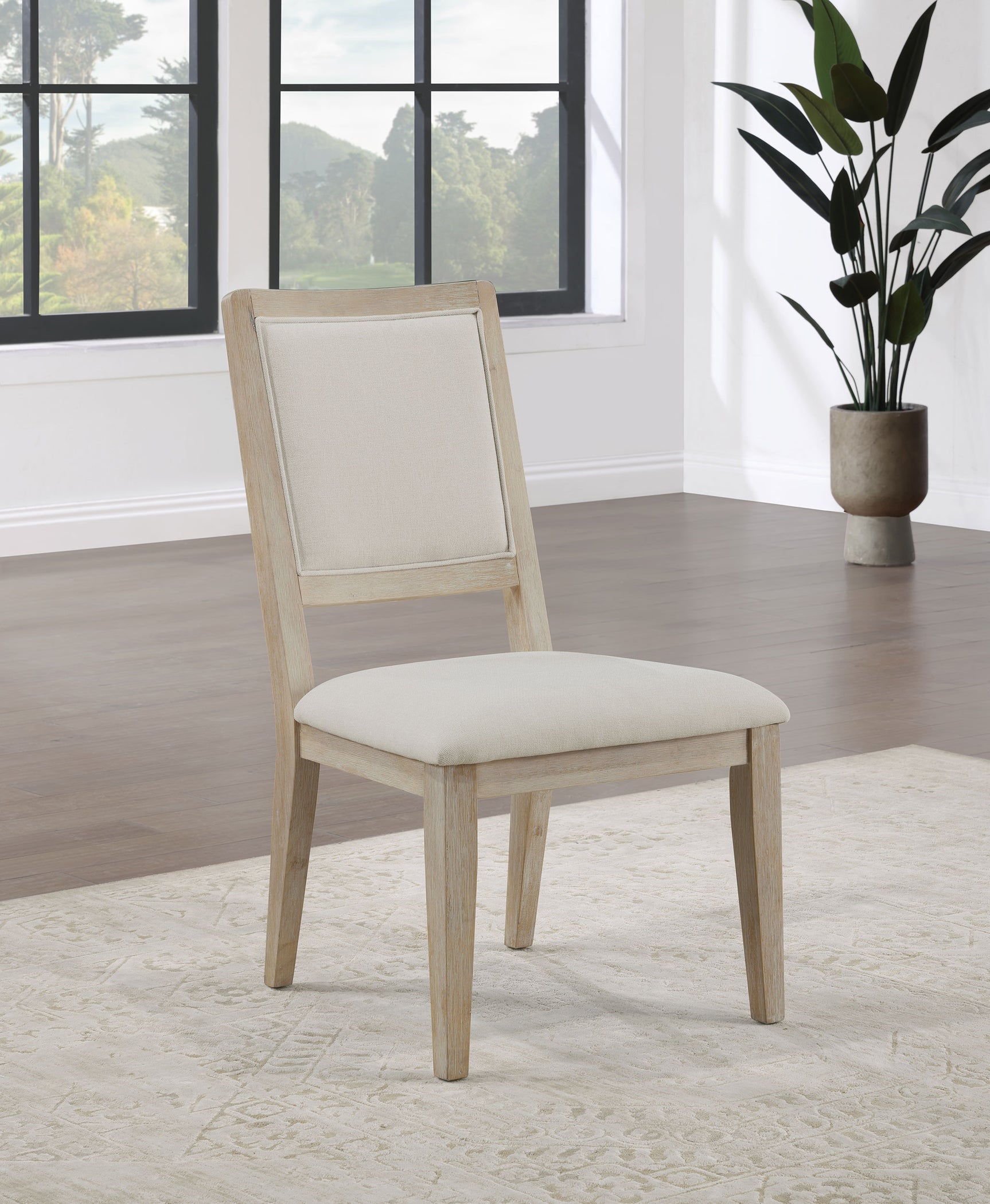 Trofello White Washed Side Chair (Set of 2) - Ornate Home