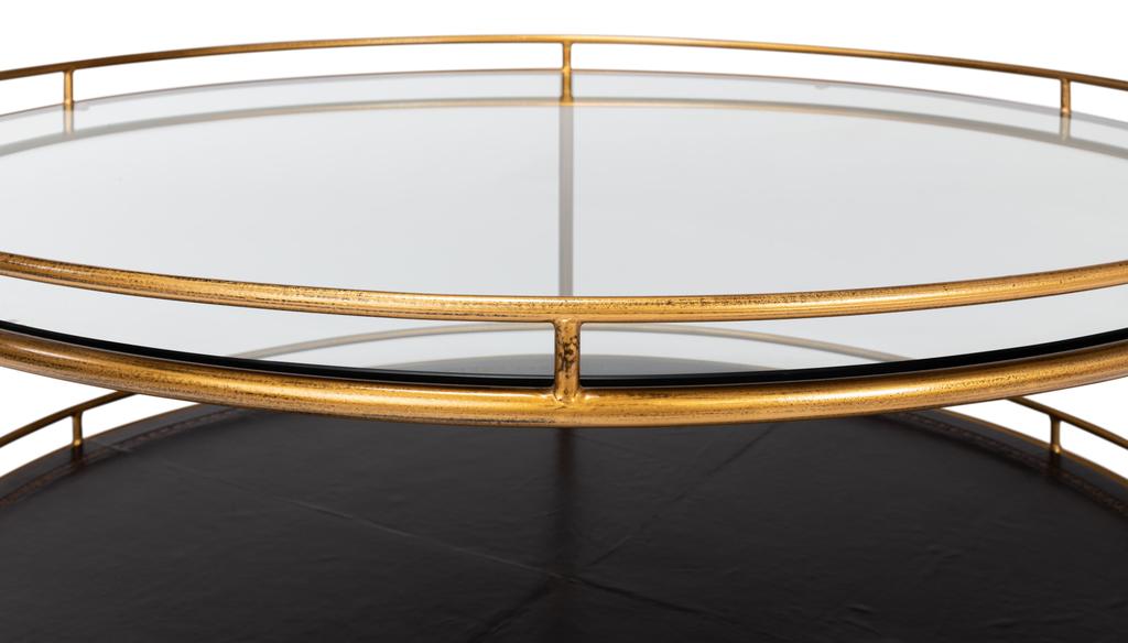 Trolley Gold Round Cocktail Table - Ornate Home