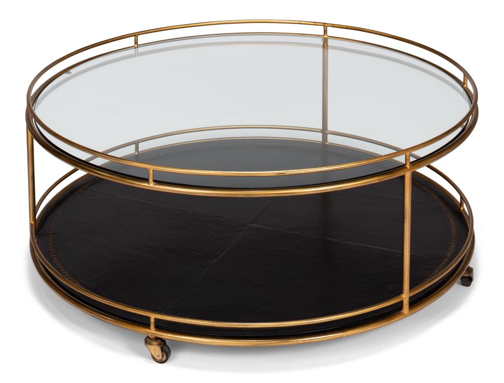 Trolley Gold Round Cocktail Table - Ornate Home